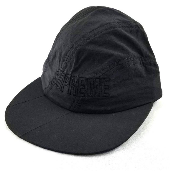Supreme Diagonal Stripe Nylon Hat Black NEW - Picture 1 of 4